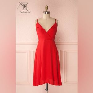 Cherry red knee length dress